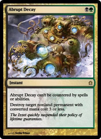 Abrupt Decay