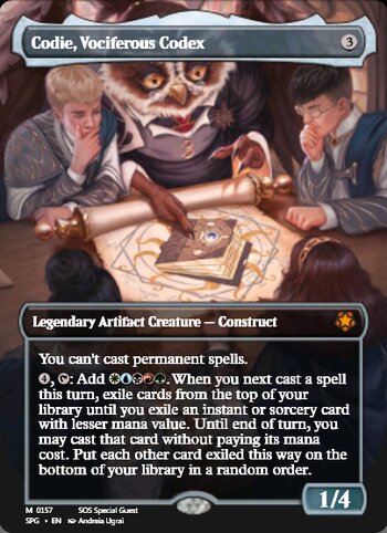 Codie, Vociferous Codex
