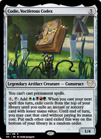 Codie, Vociferous Codex