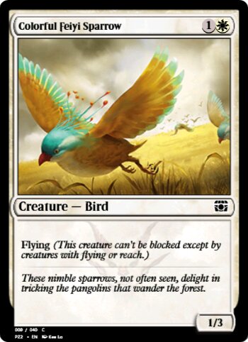 Colorful Feiyi Sparrow