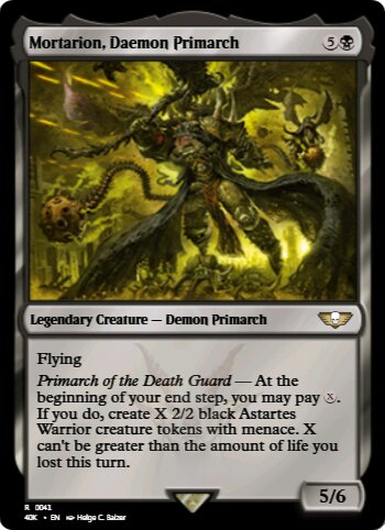 Mortarion, Daemon Primarch