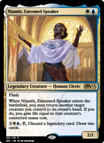 Niambi, Esteemed Speaker