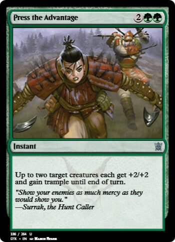 Press the Advantage