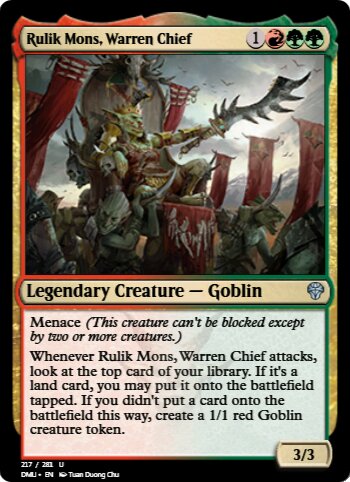 Rulik Mons, Warren Chief