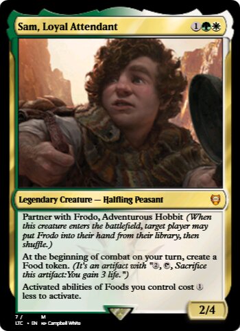 Sam, Loyal Attendant