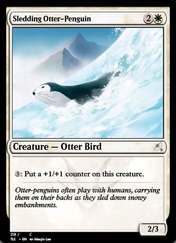 Sledding Otter-Penguin