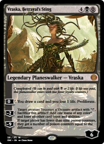Carta Magic: Vraska, Betrayal's Sting - Phyrexia: All Will Be One (115)