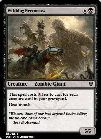 Writhing Necromass
