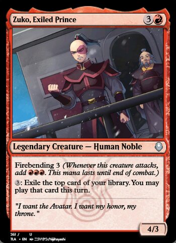 Zuko, Exiled Prince