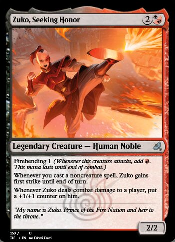 Zuko, Seeking Honor